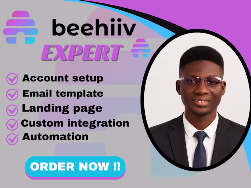 Cover image for Beehiiv newsletter design, Beehiiv account setup, beehiiv signup