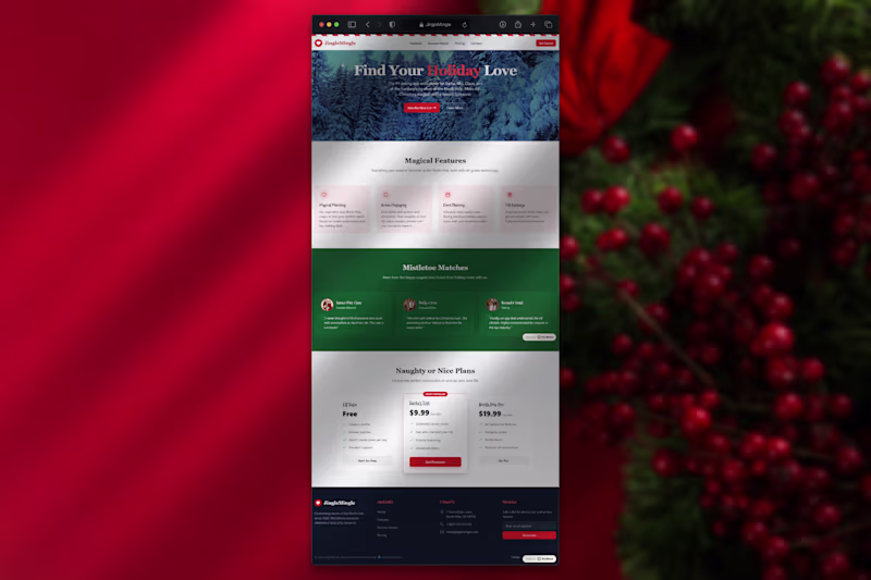 Cover image for Ho ho ho! 🎅❤️ Just built JingleMingle – the #1 holiday dati...