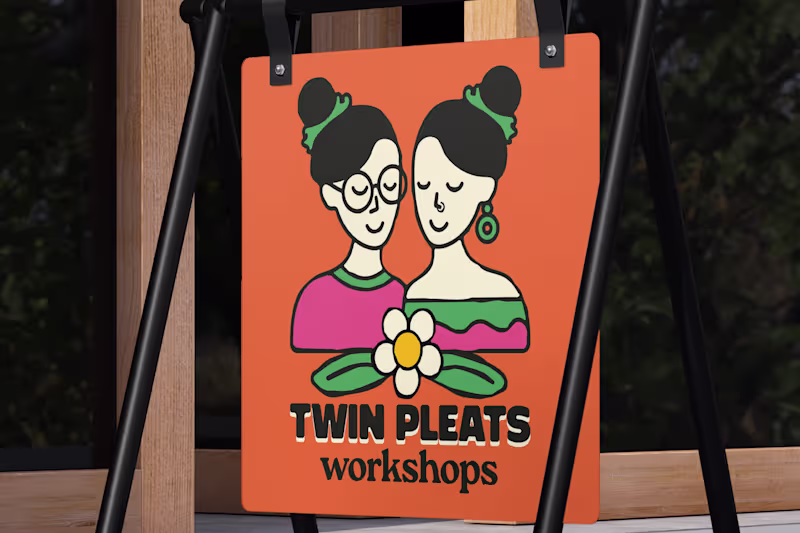 Cover image for Brand identity for Twin Pleats.