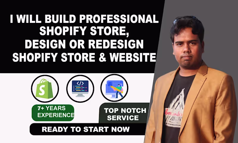 Cover image for I will build professional shopify