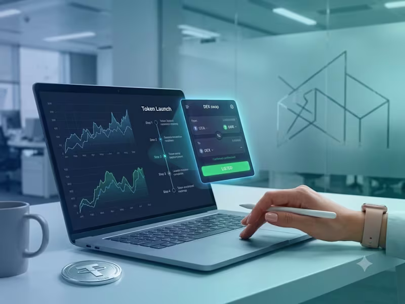 Cover image for token launch from development to deployment and DEX listing
