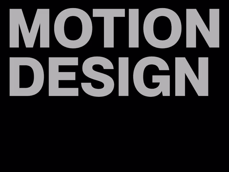 Cover image for Motion Design