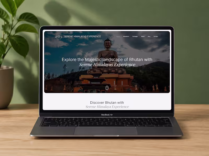 Cover image for A comprehensive website for Serene Himalayas Travel, a Bhuta...