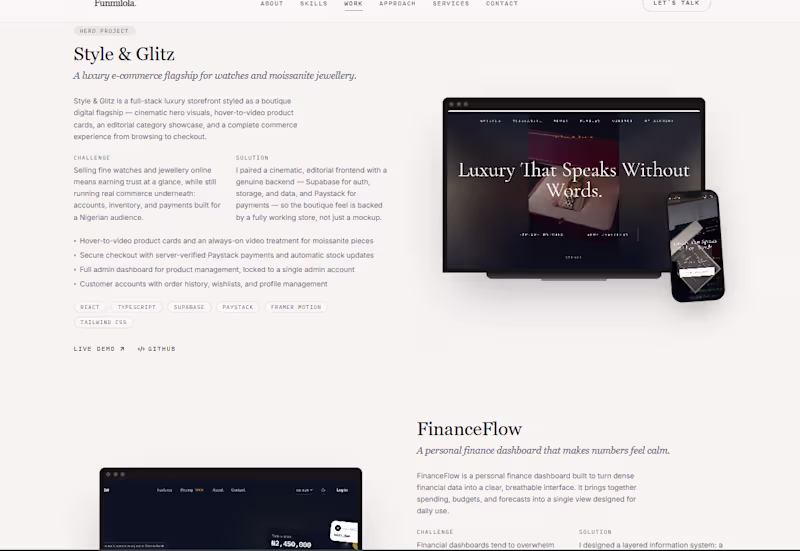 Cover image for A modern, responsive portfolio built