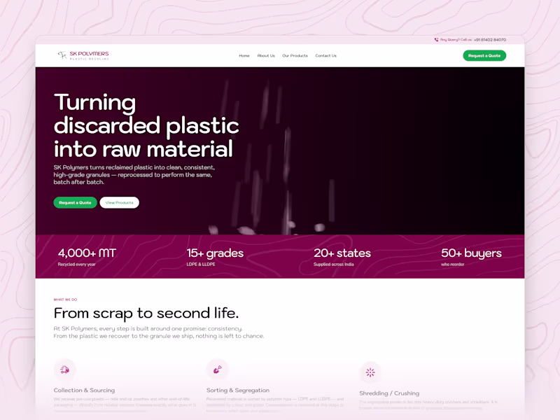 Cover image for Brand and Website Development for SK Polymers