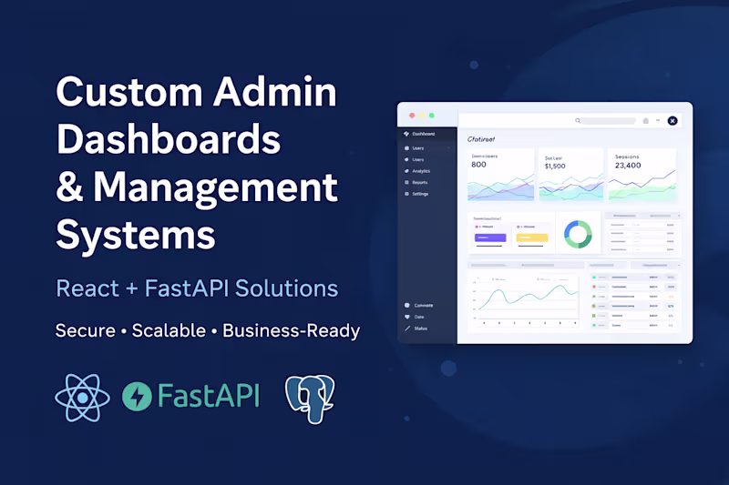 Cover image for Admin Dashboard for businesses | Python, React and PostgreSQL