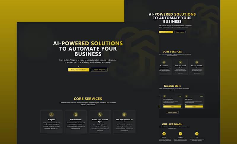 Cover image for AI-Powered Landing Page for Automation Solutions