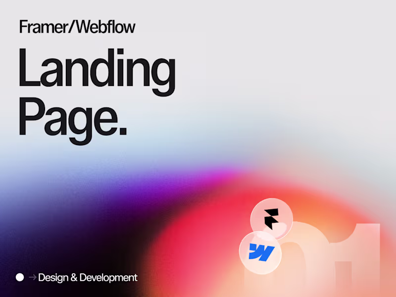 Cover image for Framer/Webflow Landing Page (Design & Development)