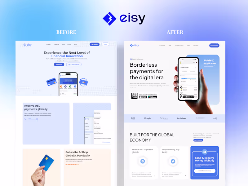 Cover image for Eisy Global Website Redesign
