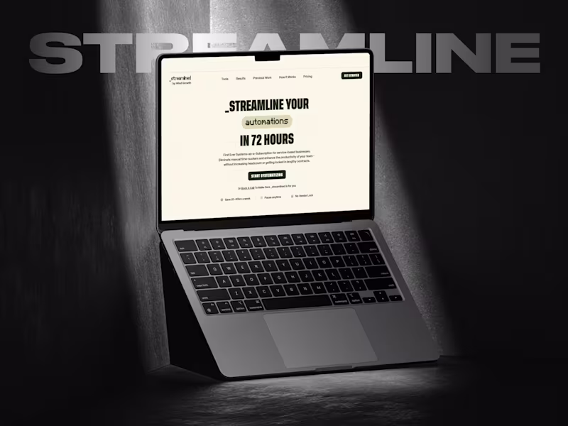 Cover image for Streamlined Systems — Webflow SaaS Website