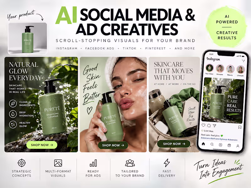 Cover image for AI Social Media & Ad Creatives for Brands