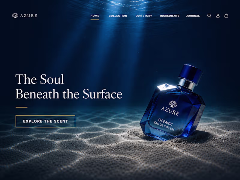 Cover image for Premium Perfume Brand: Web Concept Design
