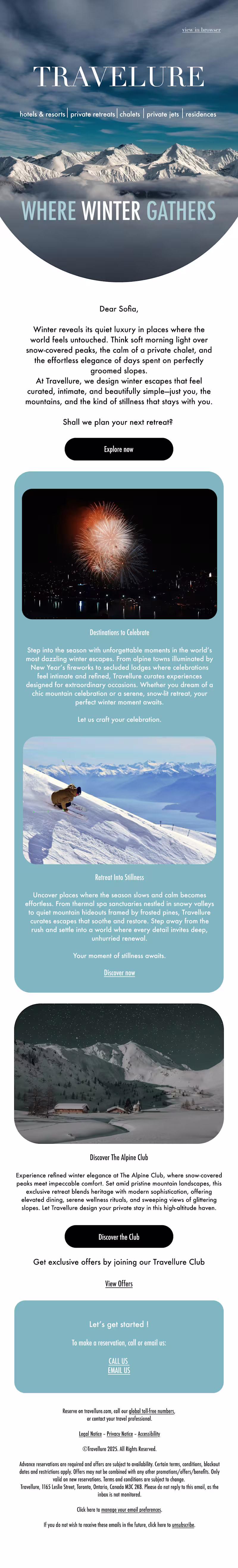 Cover image for Luxury Travel Newsletter - Winter Campaign