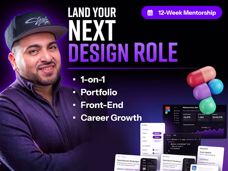 Cover image for 12-Week Mentorship:  1-on-1 Product Design Career