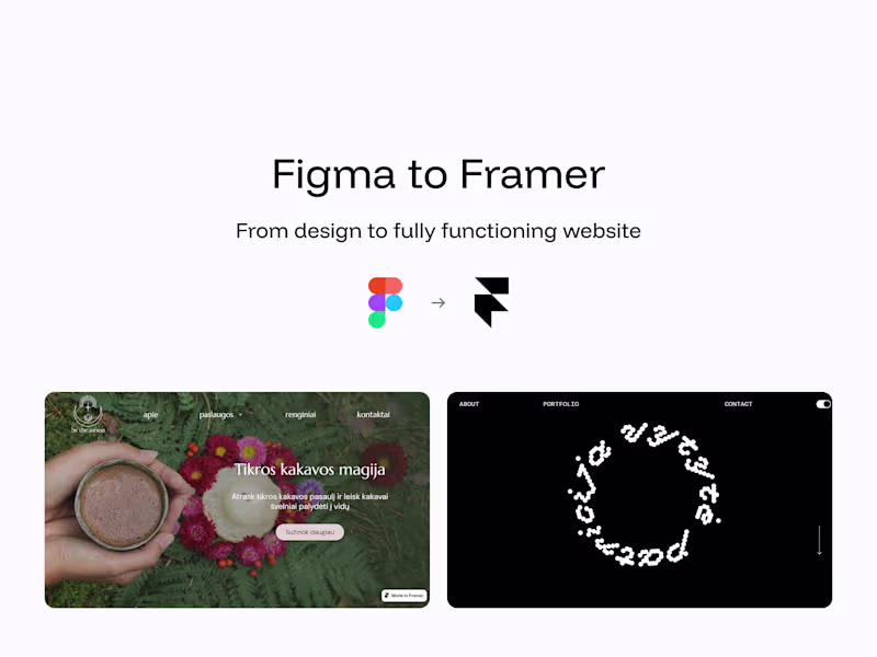 Cover image for FIgma to Framer