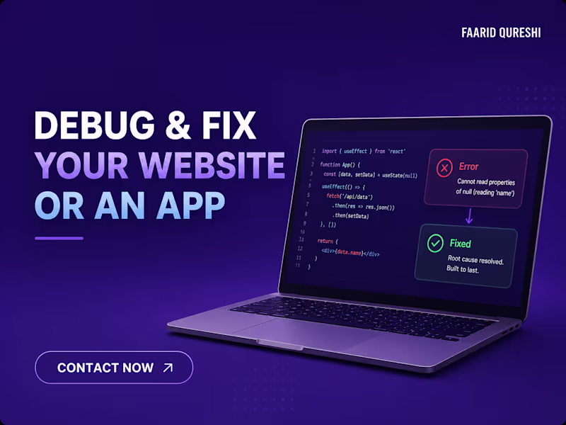 Cover image for Debug & Fix Your Website or an App