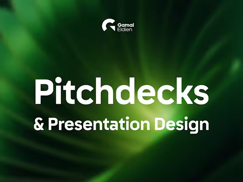 Cover image for Pitch Deck and Presentation Design