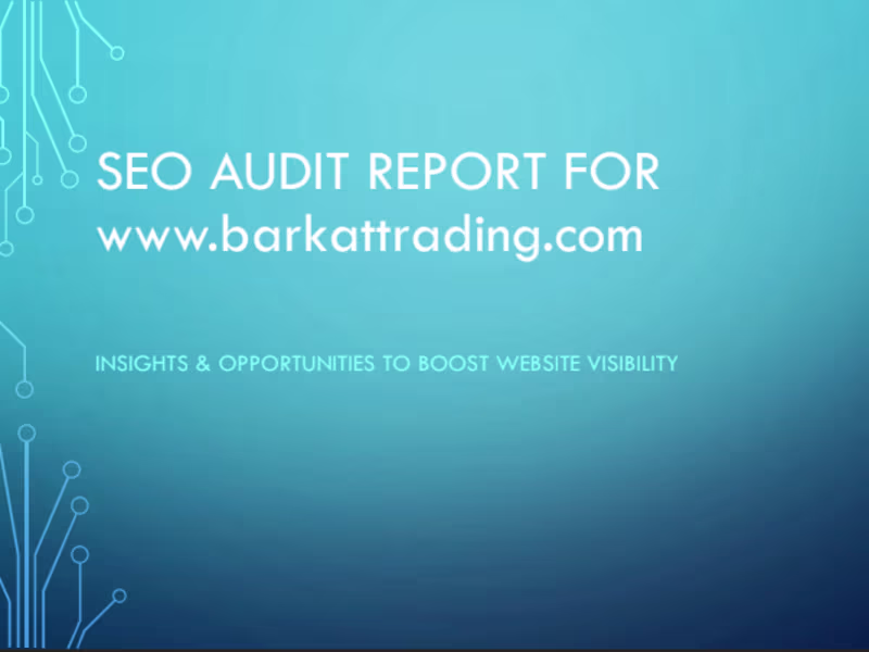 Cover image for "Performed a full technical SEO