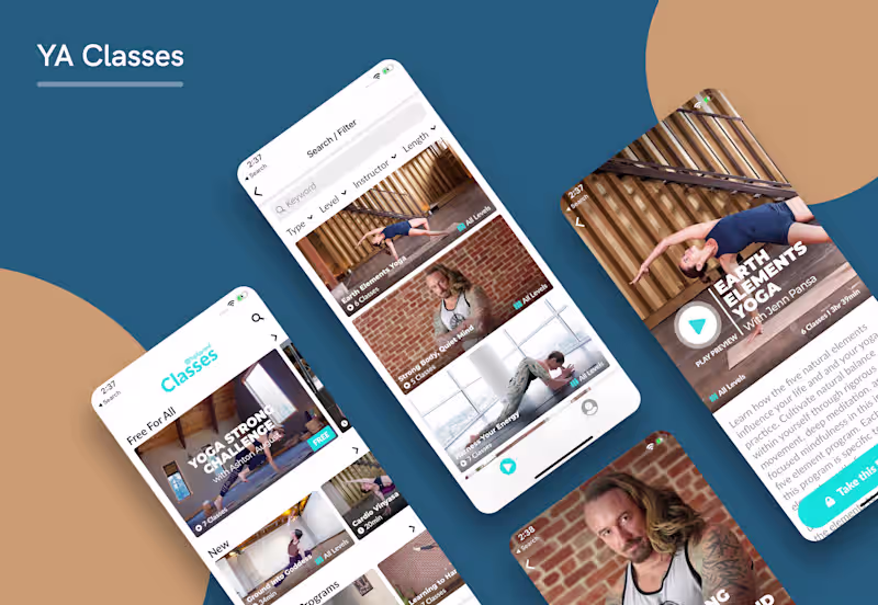 Cover image for YA Classes - Yoga and Wellness App