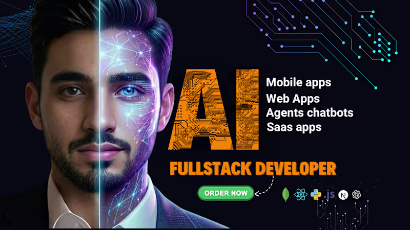 Cover image for AI Web App, SAAS or Mobile App Full Stack Development