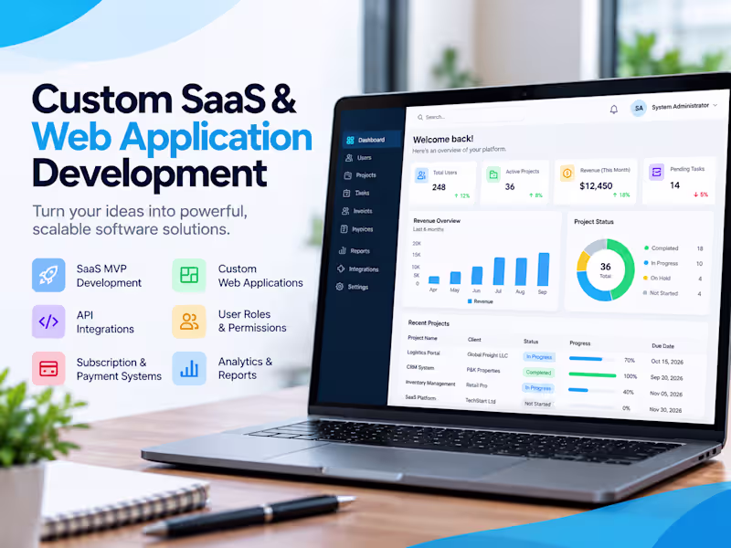 Cover image for Custom SaaS & Web Application Development