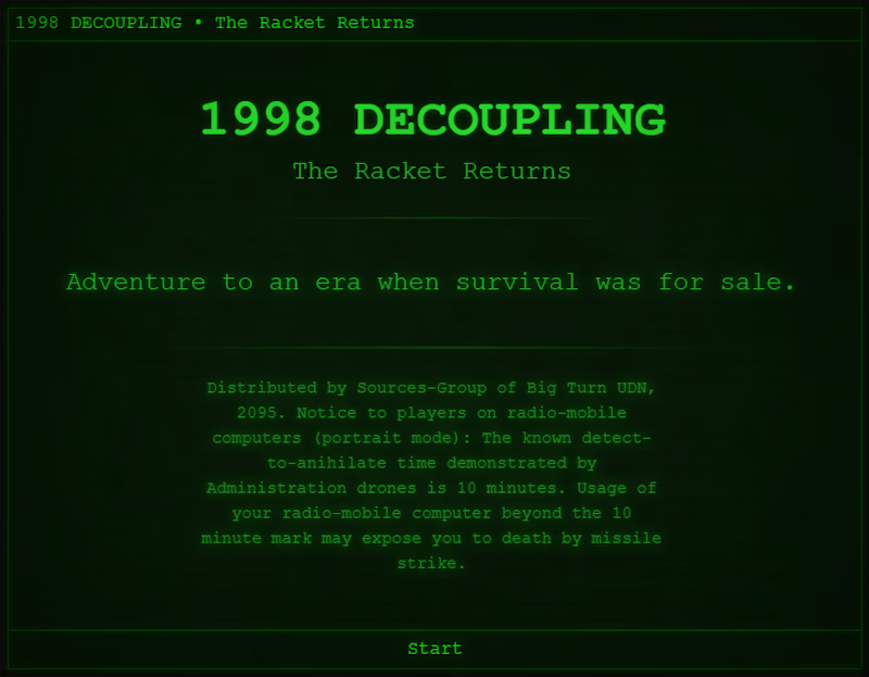 Cover image for Web Game: 1998 Decoupling