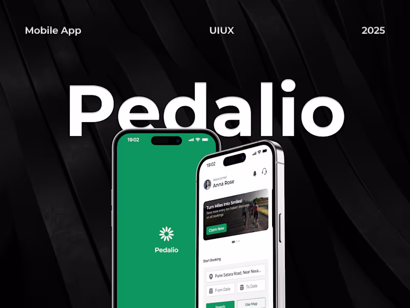 Cover image for Pedalio: Peer to Peer Bicycle Renting App