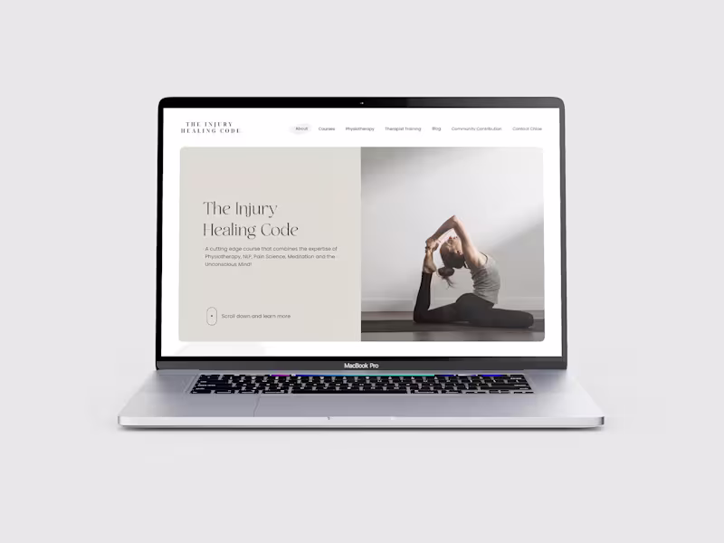 Cover image for The Healing Injury Code Website