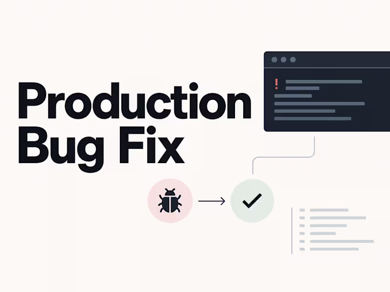 Cover image for Diagnose and Fix One Production SaaS Bug