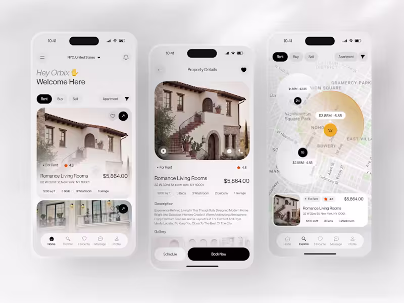 Cover image for Aurex Living - Real Estate Mobile App Design
