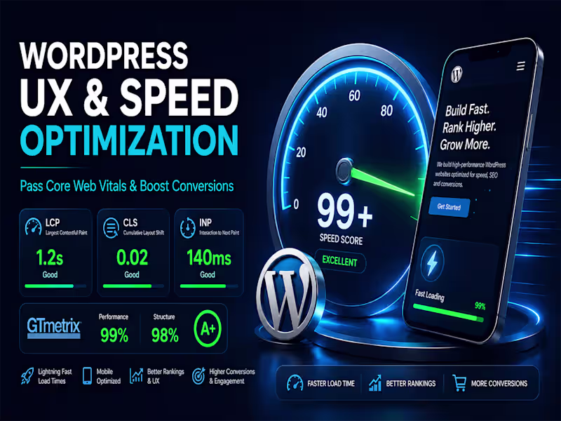 Cover image for WordPress UX & Speed Optimization (Core Web Vitals)