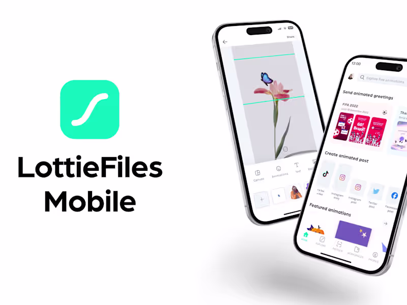 Cover image for LottieFiles Mobile App Redesign