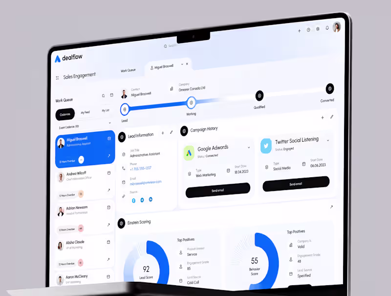 Cover image for Modern CRM Dashboard UI Design