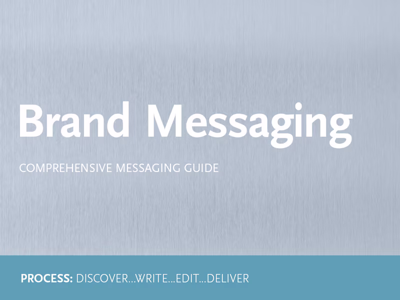 Cover image for Brand Messaging Guide