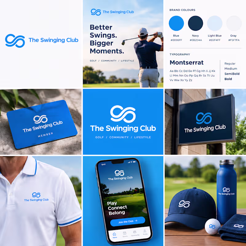 Cover image for The Swinging Club brand identity