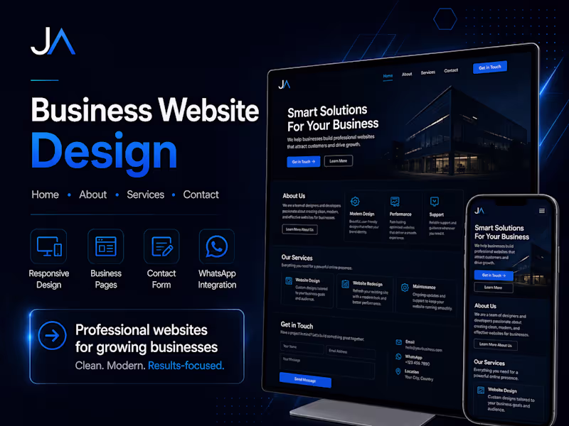 Cover image for Modern Business Website Design