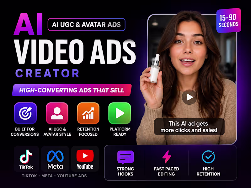 Cover image for AI Video Ads Expert | HeyGen, VEO3 & Higgsfield Specialist