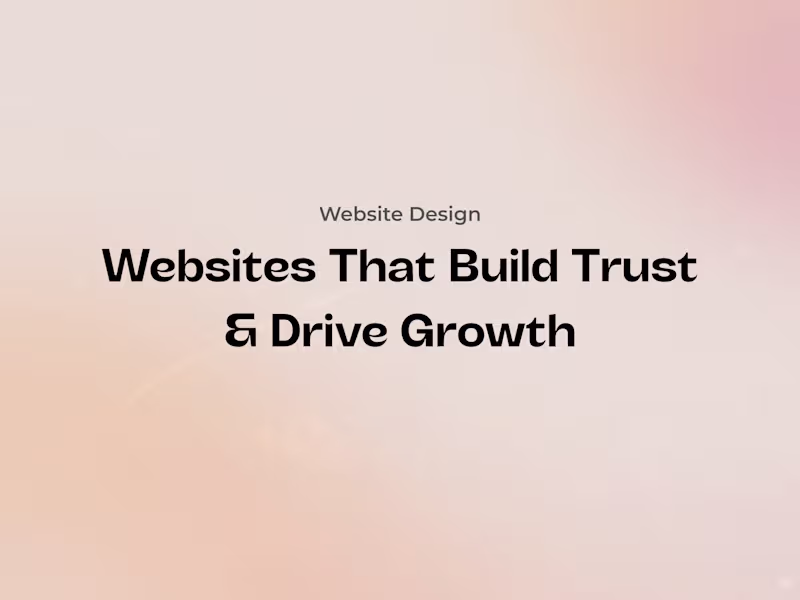 Cover image for Full Website Design (Conversion-Focused UI/UX for Modern Brands)