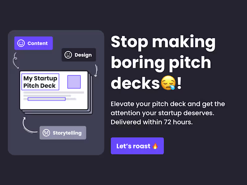 Cover image for Pitch Deck Review: Stop Making Boring Pitch Decks!