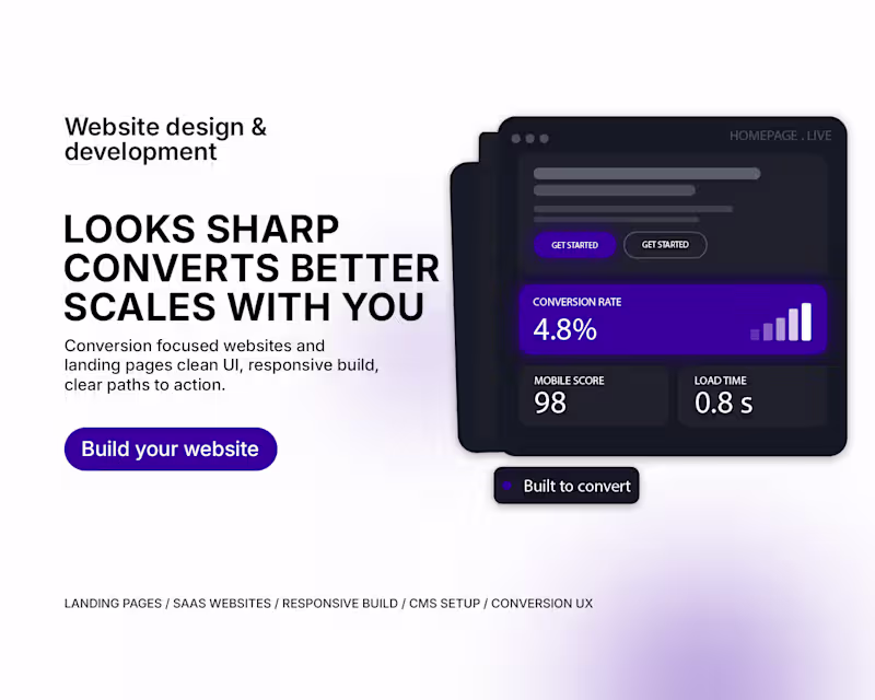 Cover image for Website Design & Development Built to Convert