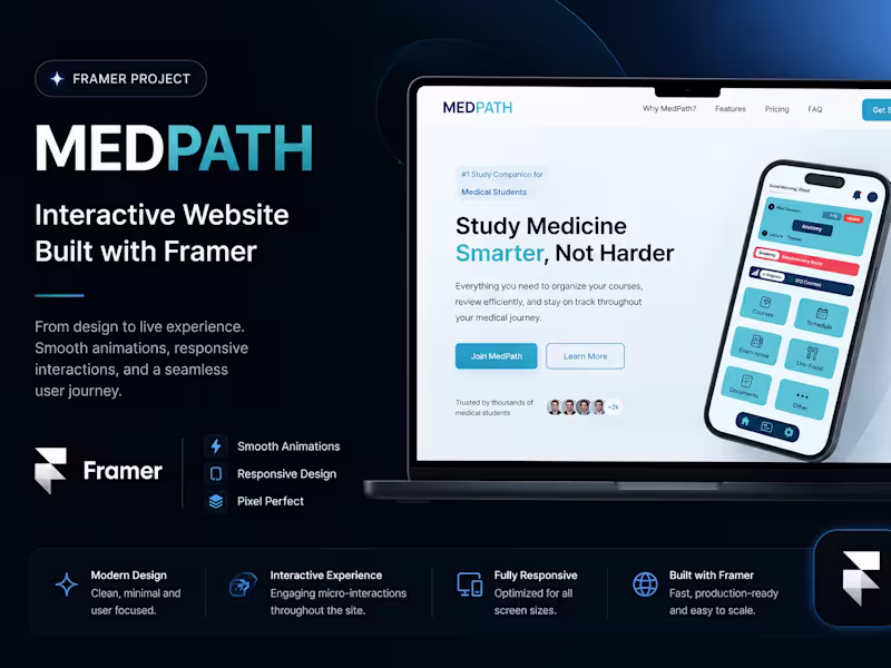 Cover image for MedPath — Framer Interactive Website
Transformed