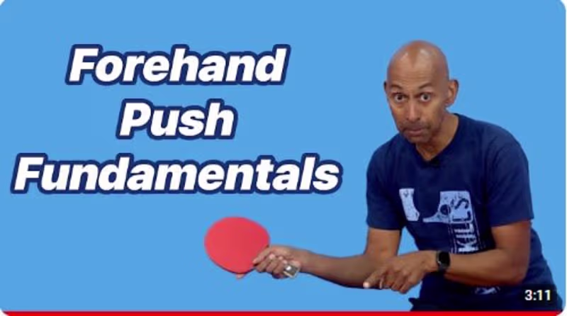 Cover image for Instructional Video: Forehand Push Technique in Table Tennis