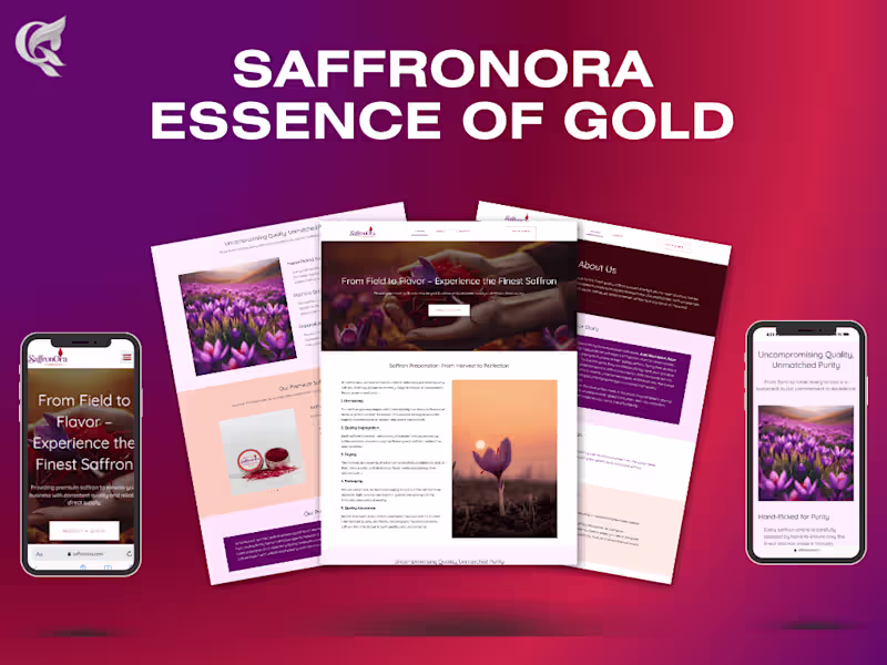 Cover image for Saffronora.com – Essence Of Gold