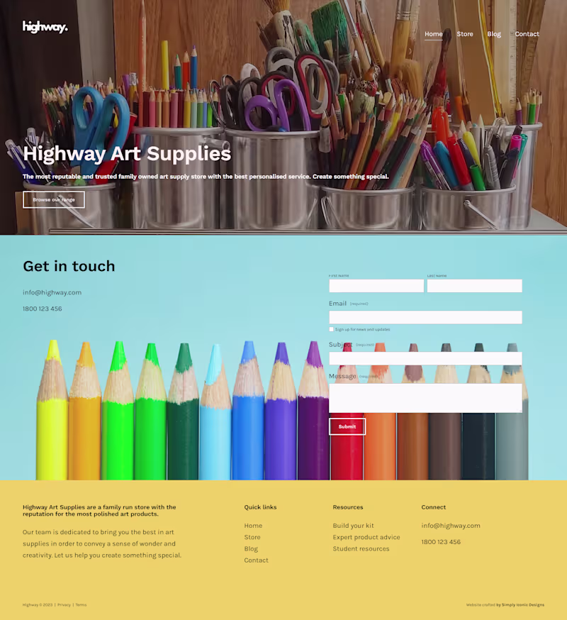 Cover image for Highway Art Supplies