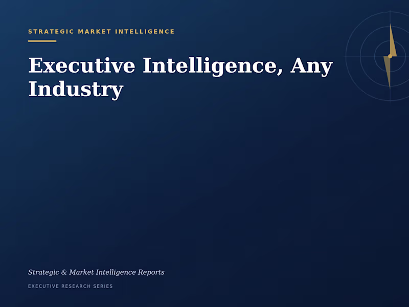 Cover image for Strategic & Market Intelligence Report (Any Industry)