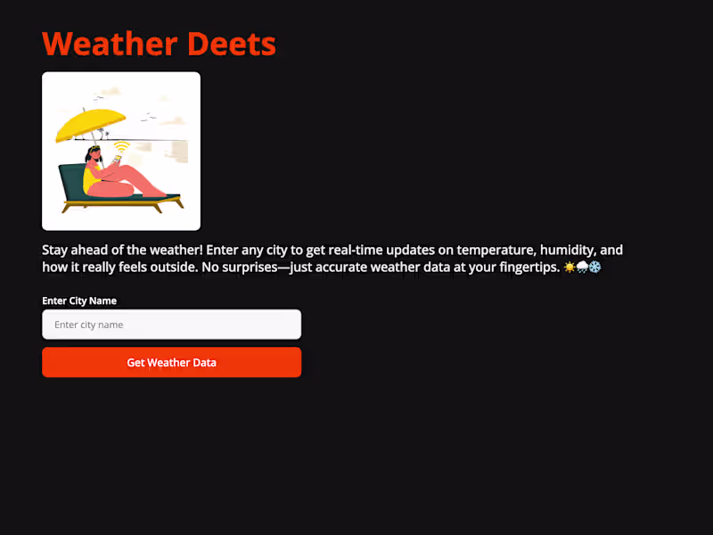 Cover image for Weather Deets: On-Demand Weather Information