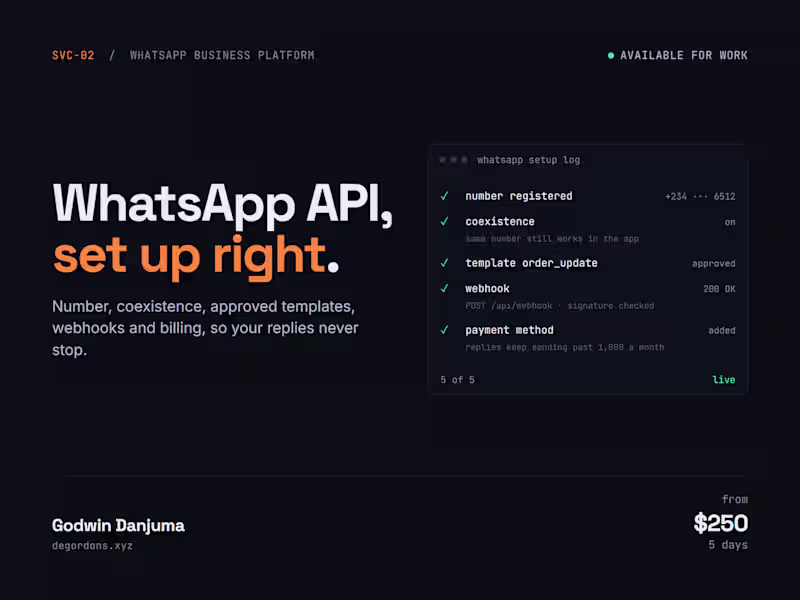 Cover image for  WhatsApp Business API setup