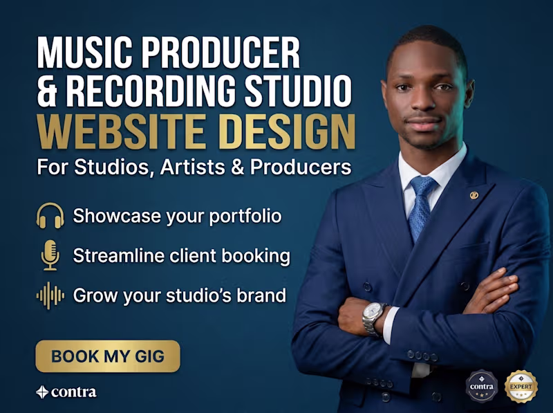 Cover image for Music Producer & Recording Studio Website Design