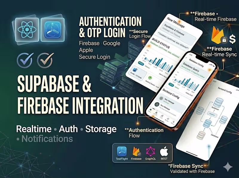 Cover image for Supabase & Firebase Backend Architecture and Integration
