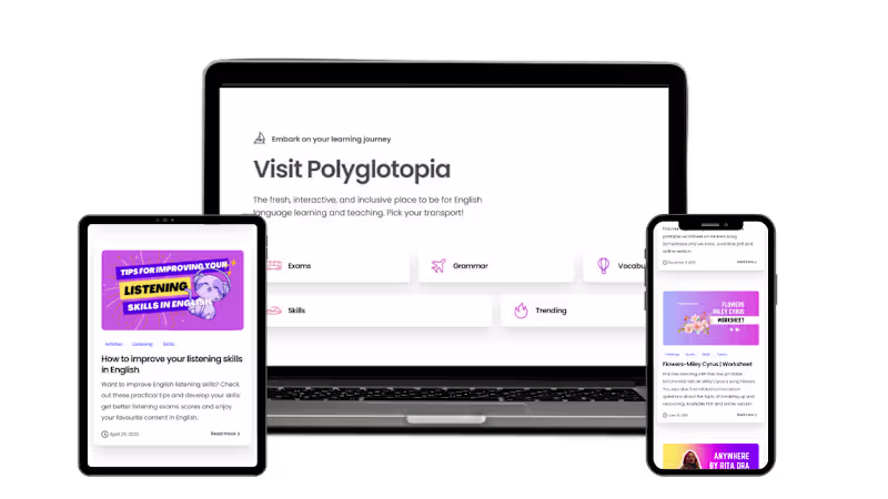 Cover image for Development of Polyglotopia Language Learning Website